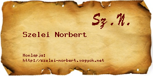 Szelei Norbert névjegykártya