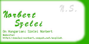 norbert szelei business card